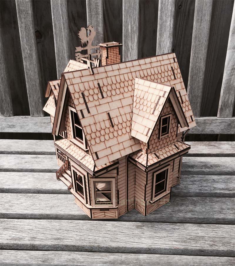 Old Brick Wood House Free 3d Model