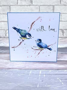 blue tits valentines card web